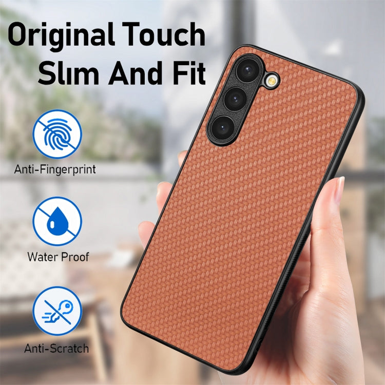 Carbon Fiber Texture Leather Back Cover Phone Case, For Samsung Galaxy S23 5G, For Samsung Galaxy S23+ 5G, For Samsung Galaxy S23 Ultra 5G