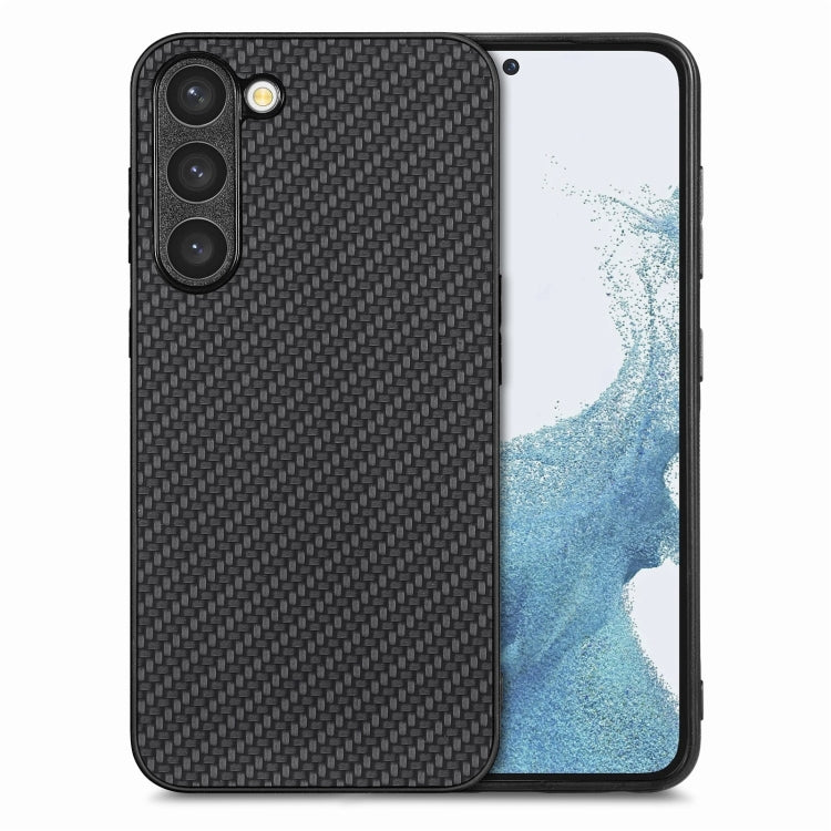 Carbon Fiber Texture Leather Back Cover Phone Case, For Samsung Galaxy S23 5G, For Samsung Galaxy S23+ 5G, For Samsung Galaxy S23 Ultra 5G