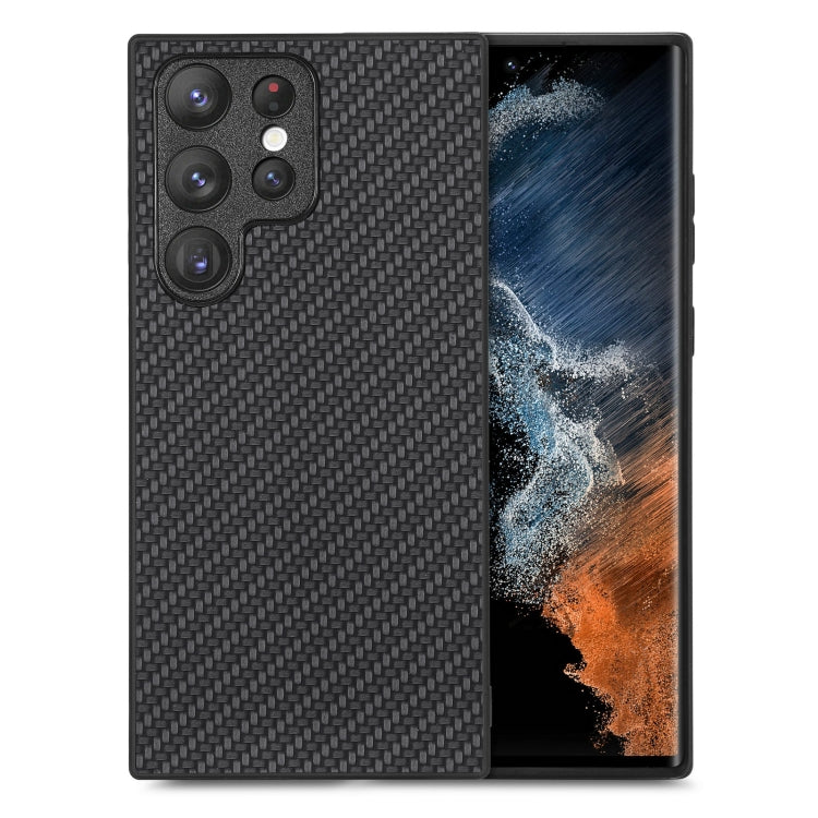 Carbon Fiber Texture Leather Back Cover Phone Case, For Samsung Galaxy S23 5G, For Samsung Galaxy S23+ 5G, For Samsung Galaxy S23 Ultra 5G