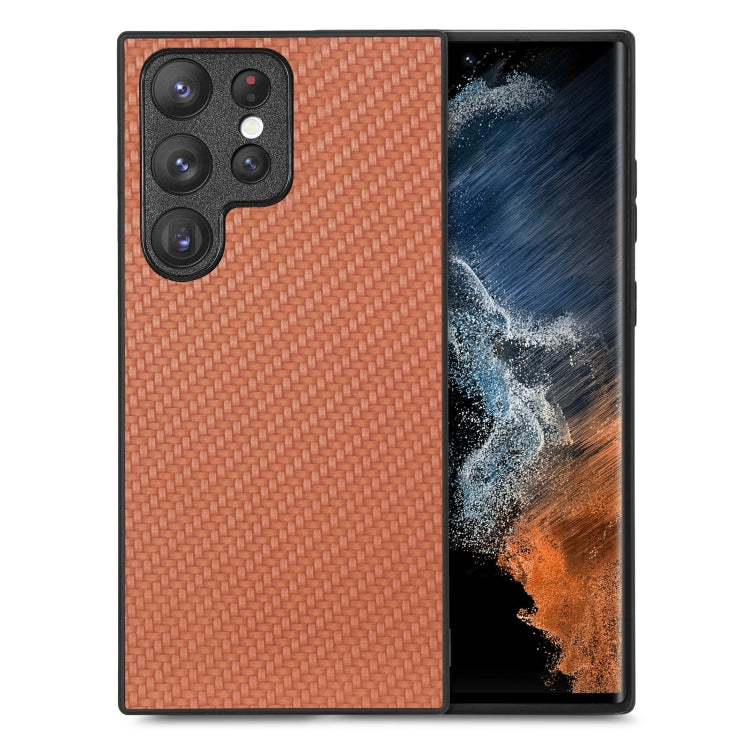 Carbon Fiber Texture Leather Back Cover Phone Case, For Samsung Galaxy S23 5G, For Samsung Galaxy S23+ 5G, For Samsung Galaxy S23 Ultra 5G