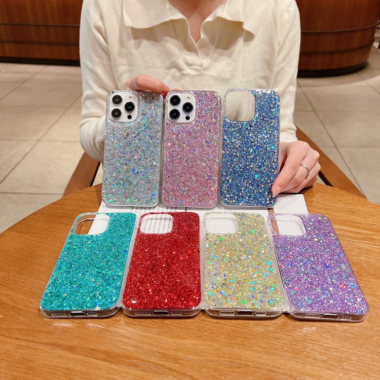 Glitter Sequins Epoxy TPU Phone Case, For iPhone 13, For iPhone 13 mini, For iPhone 12 Pro Max, For iPhone 12 Pro, For iPhone 12, For iPhone 12 mini