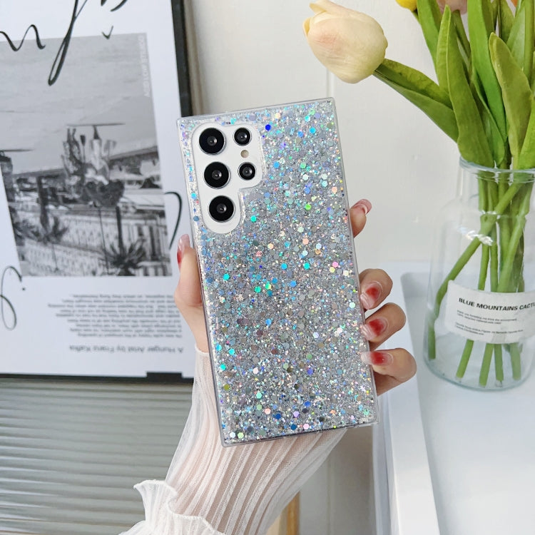 Glitter Sequins Epoxy TPU Phone Case, For Samsung Galaxy A03s EU Edition, For Samsung Galaxy S22 5G, For Samsung Galaxy S22+ 5G, For Samsung Galaxy S22 Ultra 5G, For Samsung Galaxy A23, For Samsung Galaxy A13 5G