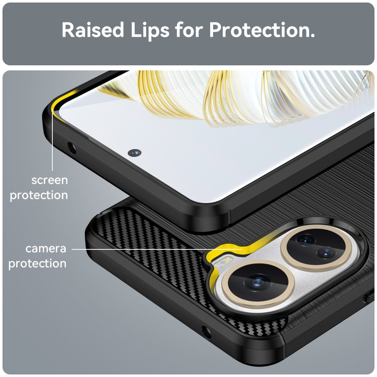 For Huawei Nova 10 SE 4G Brushed Texture Carbon Fiber TPU Phone Case, For Huawei Nova 10 SE 4G