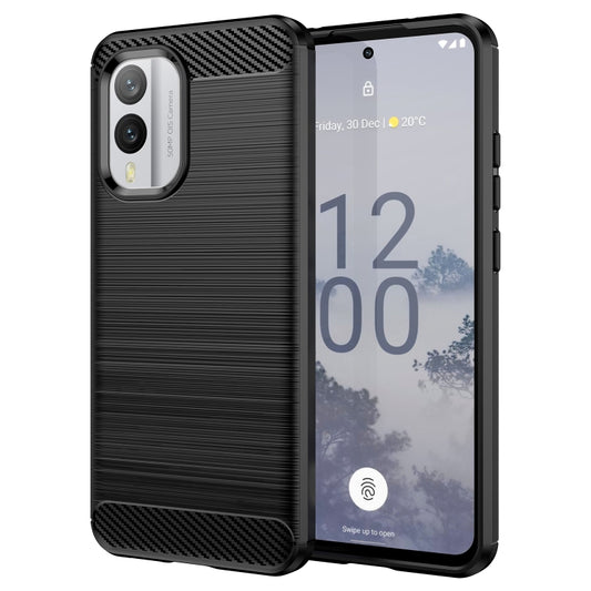 For Nokia X30 5G Brushed Texture Carbon Fiber TPU Phone Case, For Nokia X30 5G