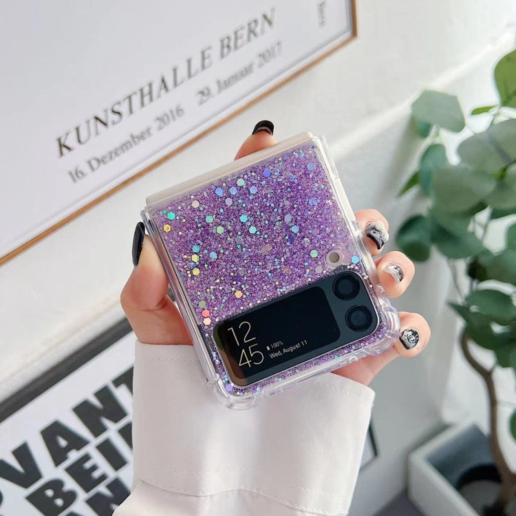 Glitter Sequins Epoxy TPU Phone Case, For Samsung  Galaxy Z Flip3, For Samsung Galaxy Z Flip4