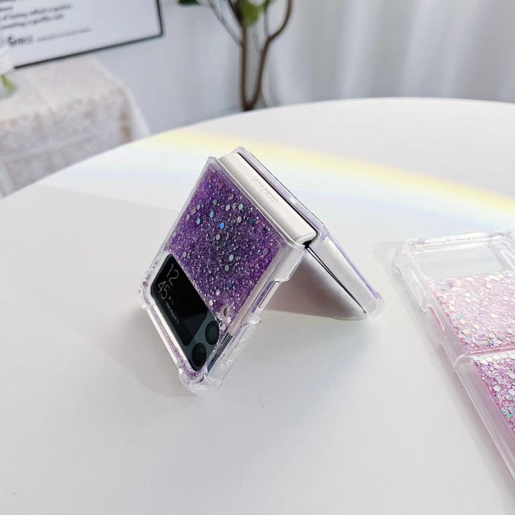 Glitter Sequins Epoxy TPU Phone Case, For Samsung  Galaxy Z Flip3, For Samsung Galaxy Z Flip4