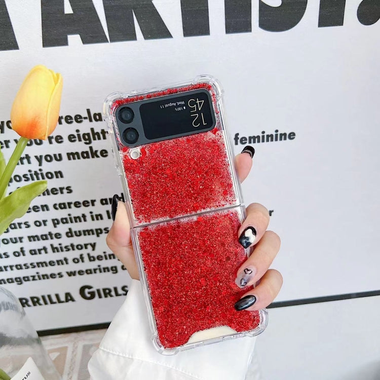 Glitter Sequins Epoxy TPU Phone Case, For Samsung  Galaxy Z Flip3, For Samsung Galaxy Z Flip4