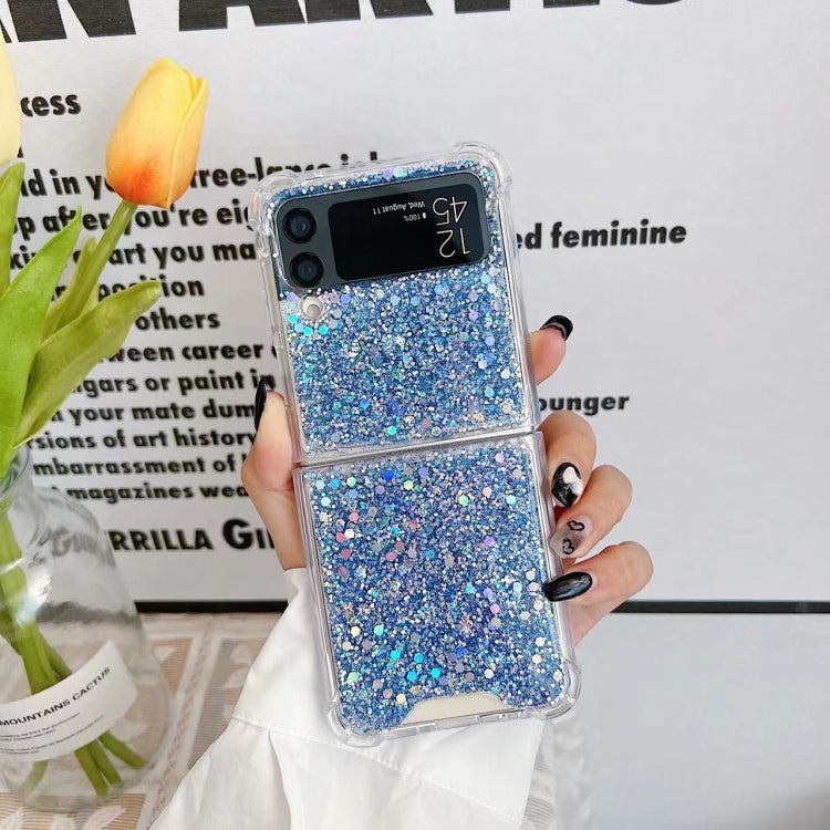 Glitter Sequins Epoxy TPU Phone Case, For Samsung  Galaxy Z Flip3, For Samsung Galaxy Z Flip4