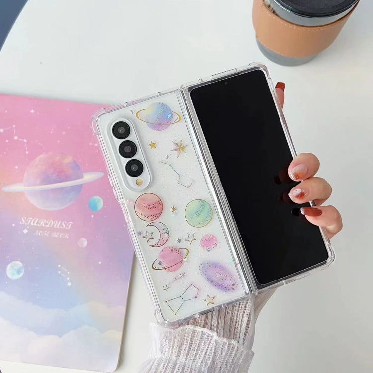Cosmic Star Glitter Epoxy TPU Phone Case, For Samsung Galaxy Z Fold3, For Samsung Galaxy Z Fold4