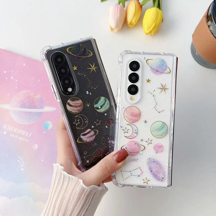 Cosmic Star Glitter Epoxy TPU Phone Case, For Samsung Galaxy Z Fold3, For Samsung Galaxy Z Fold4