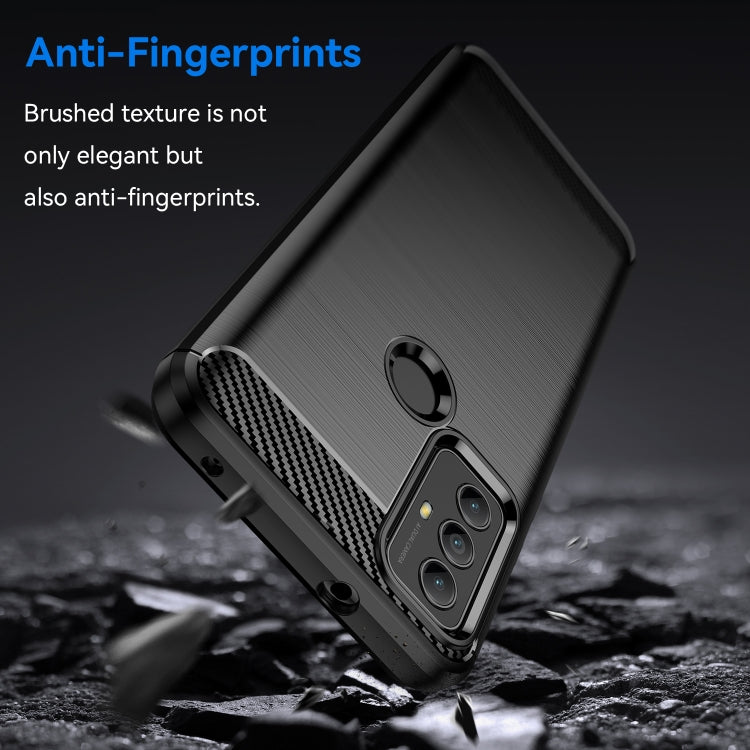 For Motorola Moto G Play 2023 Brushed Texture Carbon Fiber TPU Phone Case, For Motorola Moto G Play 2023