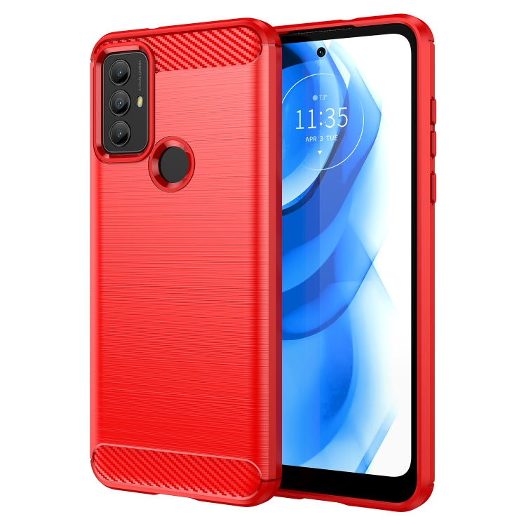 For Motorola Moto G Play 2023 Brushed Texture Carbon Fiber TPU Phone Case, For Motorola Moto G Play 2023
