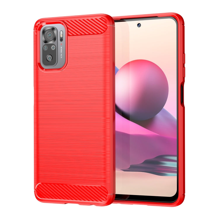 For Xiaomi Poco M5s Brushed Texture Carbon Fiber TPU Phone Case, For Xiaomi Poco M5s
