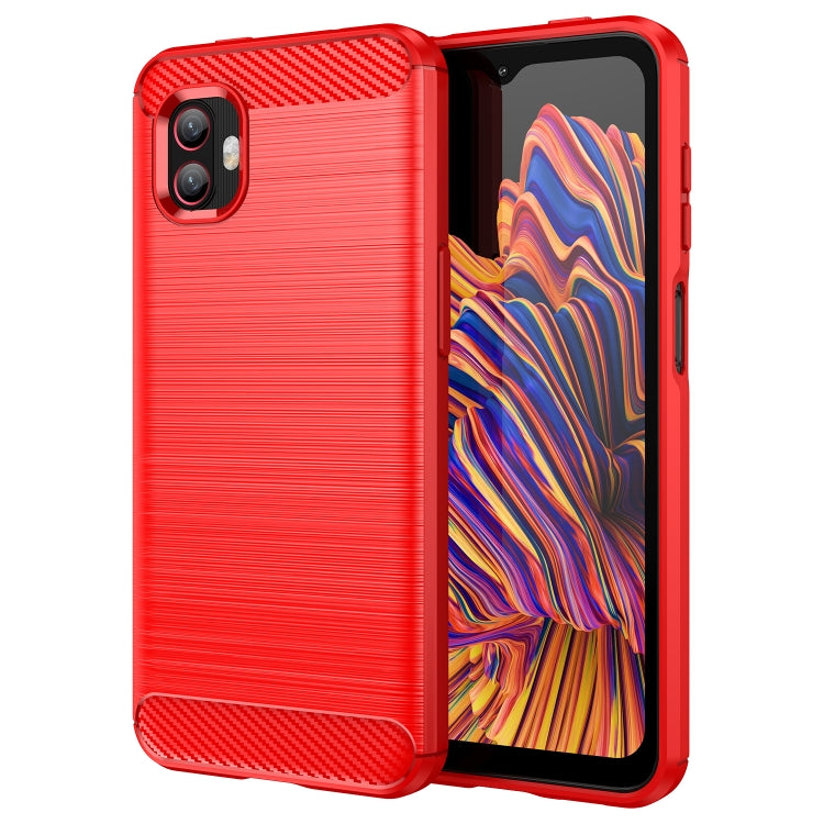 For Samsung Galaxy Xcover6 Pro Brushed Texture Carbon Fiber TPU Phone Case, For Samsung Galaxy Xcover6 Pro