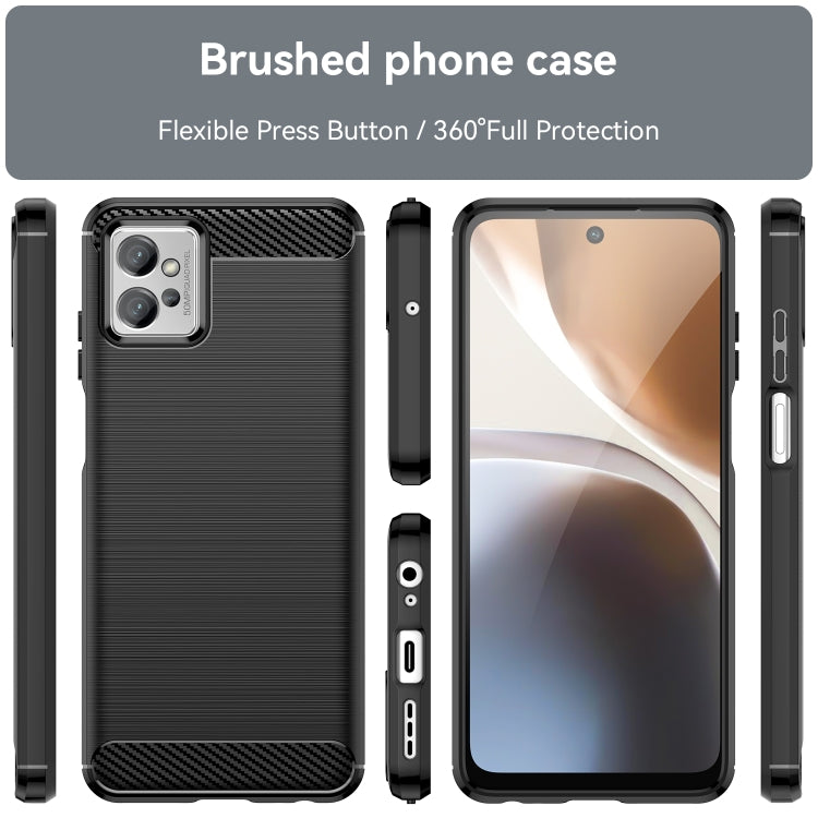 For Motorola Moto G32 Brushed Texture Carbon Fiber TPU Phone Case, For Motorola Moto G32