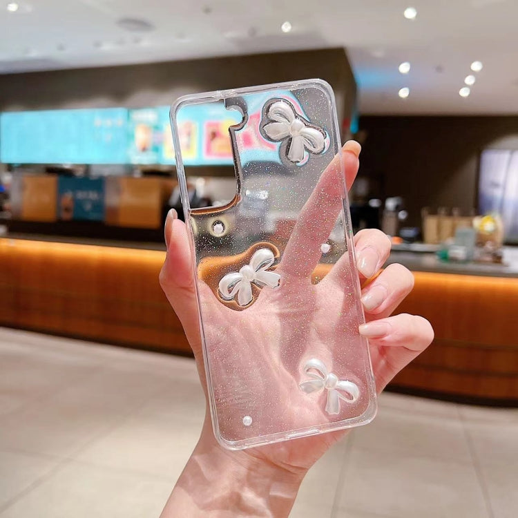 Pearl Bow Glitter Epoxy TPU Phone Case, For Samsung Galaxy A53 5G, For Samsung Galaxy A73 5G