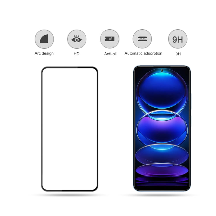 For Xiaomi Redmi Note 12 Pro mocolo 2.5D Full Glue Tempered Glass Full Film, For Xiaomi Redmi Note 12 Pr