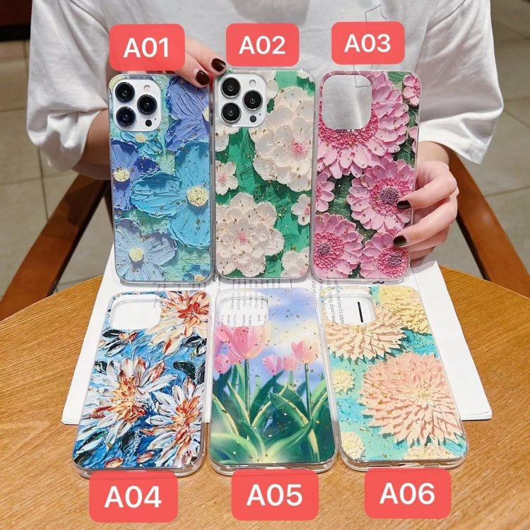 Gold Foil Oil Painting Epoxy TPU Phone Case, For iPhone 12 Pro Max, For iPhone 12 Pro, For iPhone 12, For iPhone 12 mini, For iPhone 11 Pro Max, For iPhone 11 Pro, For iPhone 11
