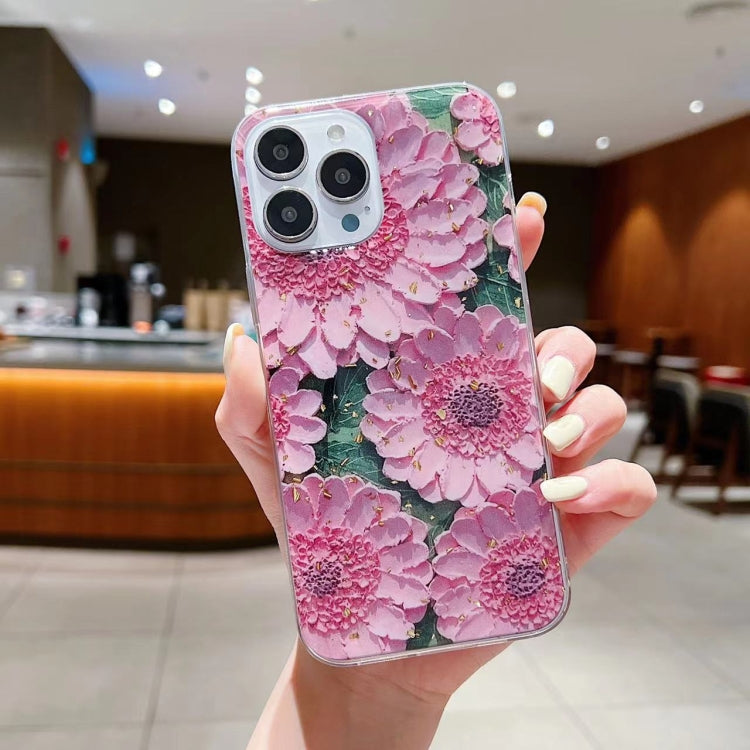 Gold Foil Oil Painting Epoxy TPU Phone Case, For iPhone 12 Pro Max, For iPhone 12 Pro, For iPhone 12, For iPhone 12 mini, For iPhone 11 Pro Max, For iPhone 11 Pro, For iPhone 11