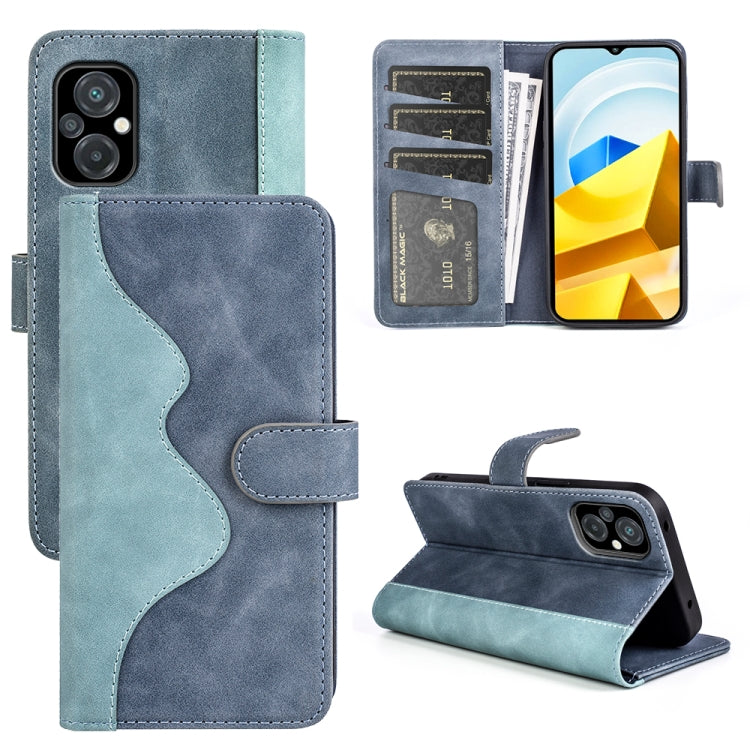 For Xiaomi Poco M5 4G Stitching Horizontal Flip Leather Phone Case, For Xiaomi Poco M5 4G