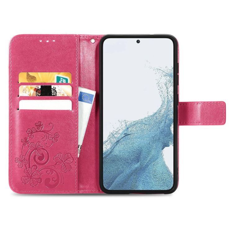 Four-leaf Clasp Embossed Buckle Leather Phone Case, For Samsung Galaxy A14 5G, For Samsung Galaxy A14 4G, For Samsung Galaxy A54 5G, For Samsung Galaxy A04e, For Samsung Galaxy A34 5G