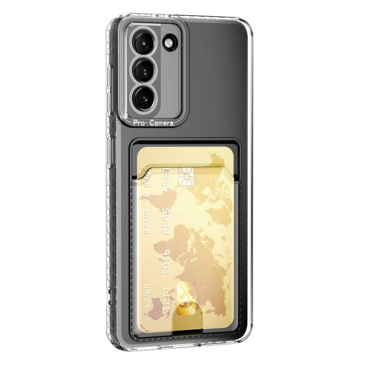 Card Bag Shockproof Transparent Phone Case, For Samsung Galaxy S23 5G, For Samsung Galaxy S23+ 5G, For Samsung Galaxy S23 Ultra 5G