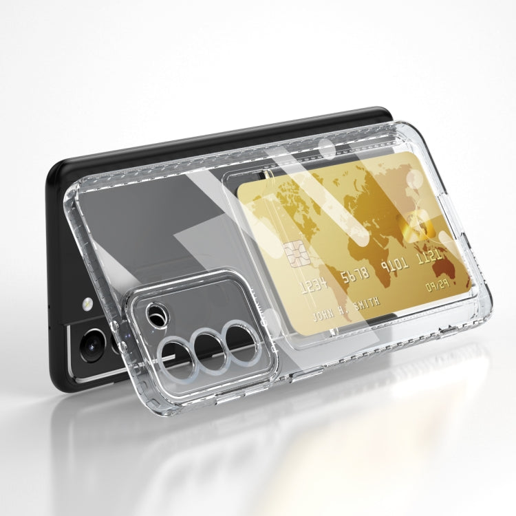 Card Bag Shockproof Transparent Phone Case, For Samsung Galaxy S23 5G, For Samsung Galaxy S23+ 5G, For Samsung Galaxy S23 Ultra 5G