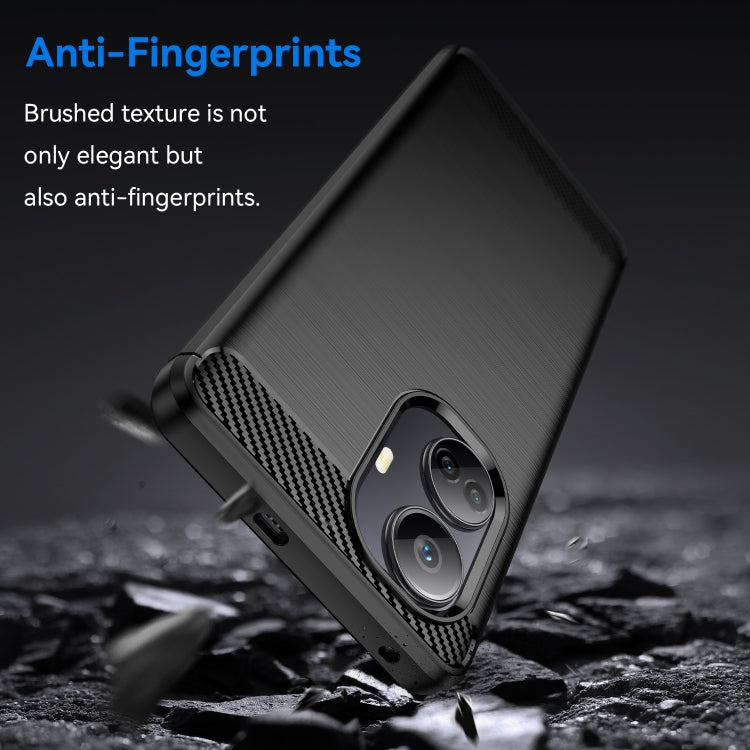 Brushed Texture Carbon Fiber TPU Phone Case, For Realme 10 Pro+