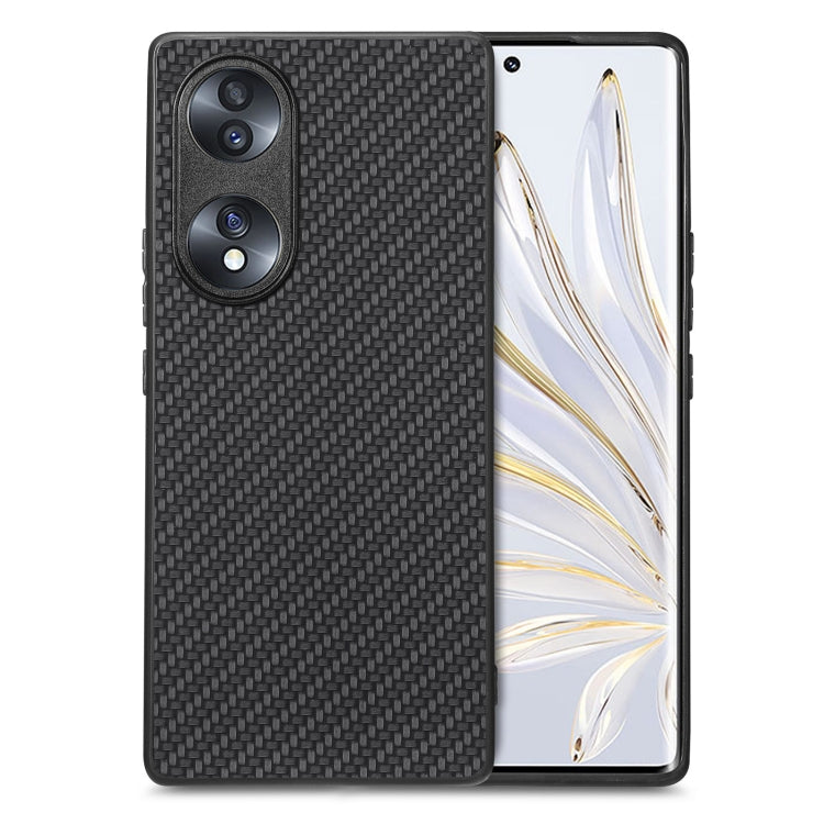 Carbon Fiber Texture Leather Back Cover Phone Case, For Honor 70, For Huawei Nova Y90, For vivo Y35, For Samsung Galaxy A50