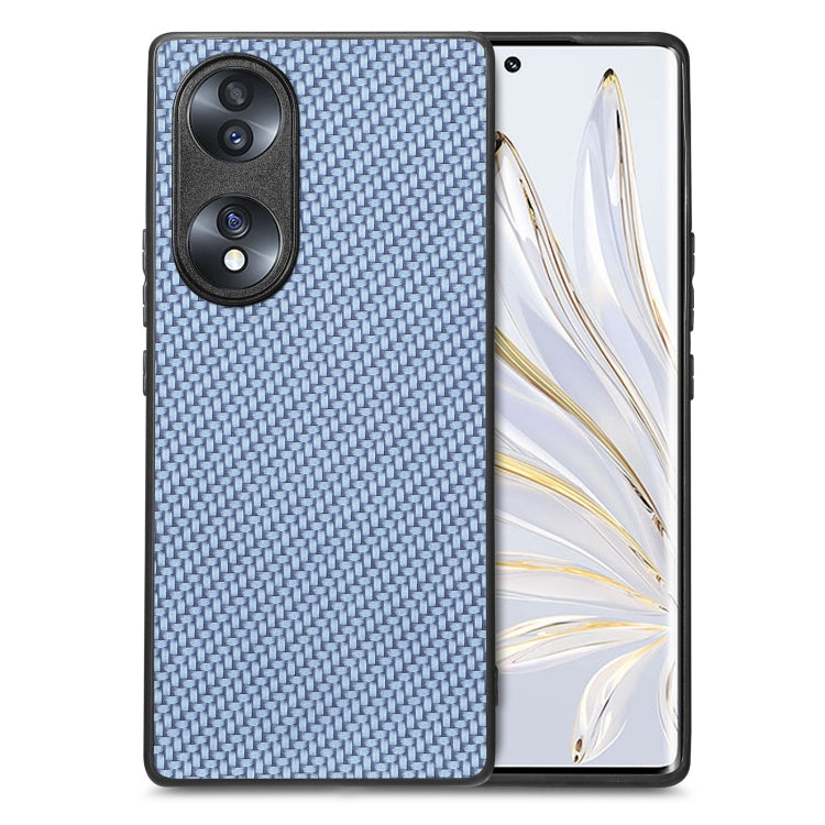 Carbon Fiber Texture Leather Back Cover Phone Case, For Honor 70, For Huawei Nova Y90, For vivo Y35, For Samsung Galaxy A50