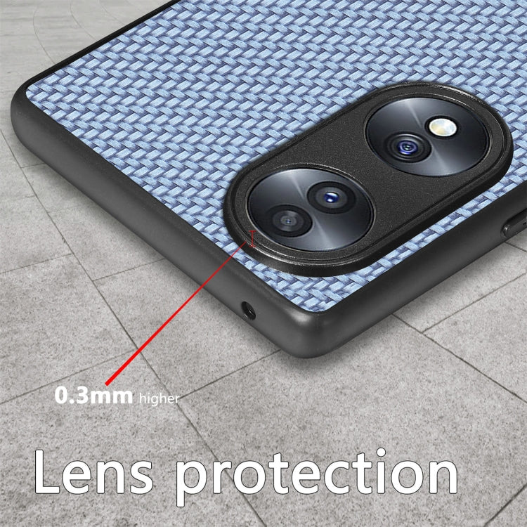 Carbon Fiber Texture Leather Back Cover Phone Case, For Honor 70, For Huawei Nova Y90, For vivo Y35, For Samsung Galaxy A50