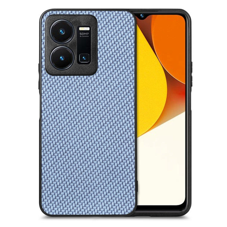 Carbon Fiber Texture Leather Back Cover Phone Case, For Honor 70, For Huawei Nova Y90, For vivo Y35, For Samsung Galaxy A50