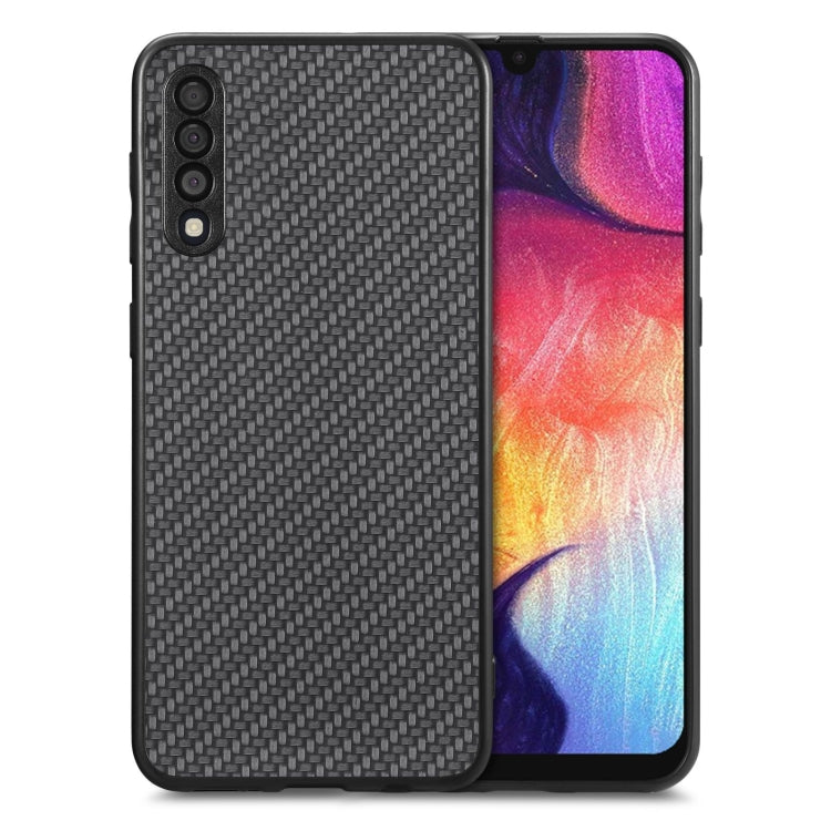 Carbon Fiber Texture Leather Back Cover Phone Case, For Honor 70, For Huawei Nova Y90, For vivo Y35, For Samsung Galaxy A50