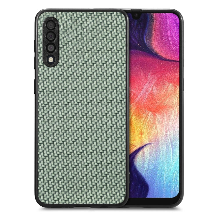 Carbon Fiber Texture Leather Back Cover Phone Case, For Honor 70, For Huawei Nova Y90, For vivo Y35, For Samsung Galaxy A50