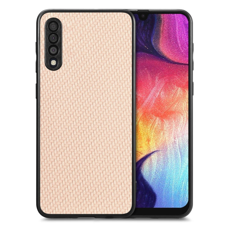 Carbon Fiber Texture Leather Back Cover Phone Case, For Honor 70, For Huawei Nova Y90, For vivo Y35, For Samsung Galaxy A50