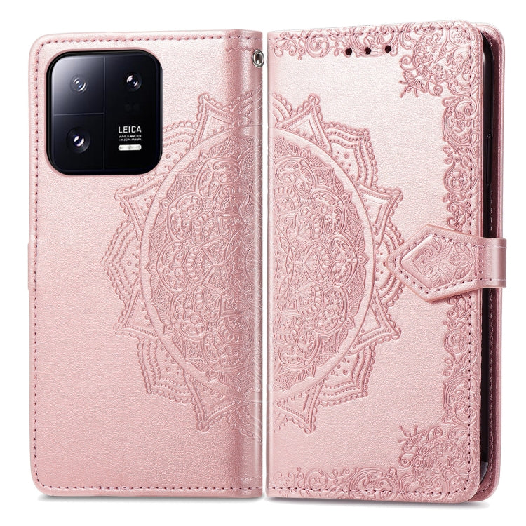 Mandala Flower Embossed Leather Phone Case, For Xiaomi 13, For Xiaomi Redmi Note 12 5G, For Xiaomi Redmi Note 12 Pro 5G, For Xiaomi Redmi Note 12 Pro+ China, For Xiaomi 13 Pro, For Xiaomi Redmi Note 12 Discovery, For Xiaomi Redmi Note 12 Explorer