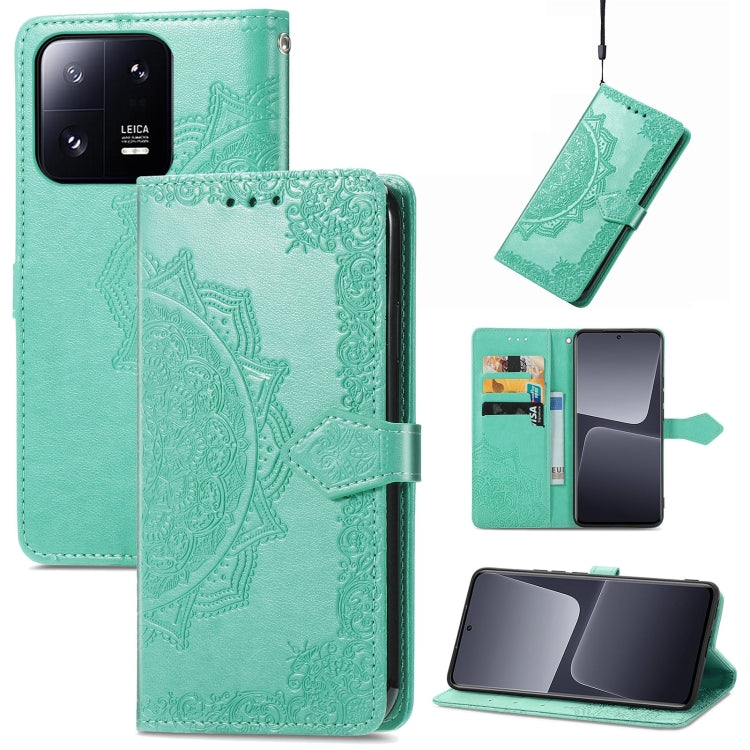 Mandala Flower Embossed Leather Phone Case, For Xiaomi 13, For Xiaomi Redmi Note 12 5G, For Xiaomi Redmi Note 12 Pro 5G, For Xiaomi Redmi Note 12 Pro+ China, For Xiaomi 13 Pro, For Xiaomi Redmi Note 12 Discovery, For Xiaomi Redmi Note 12 Explorer