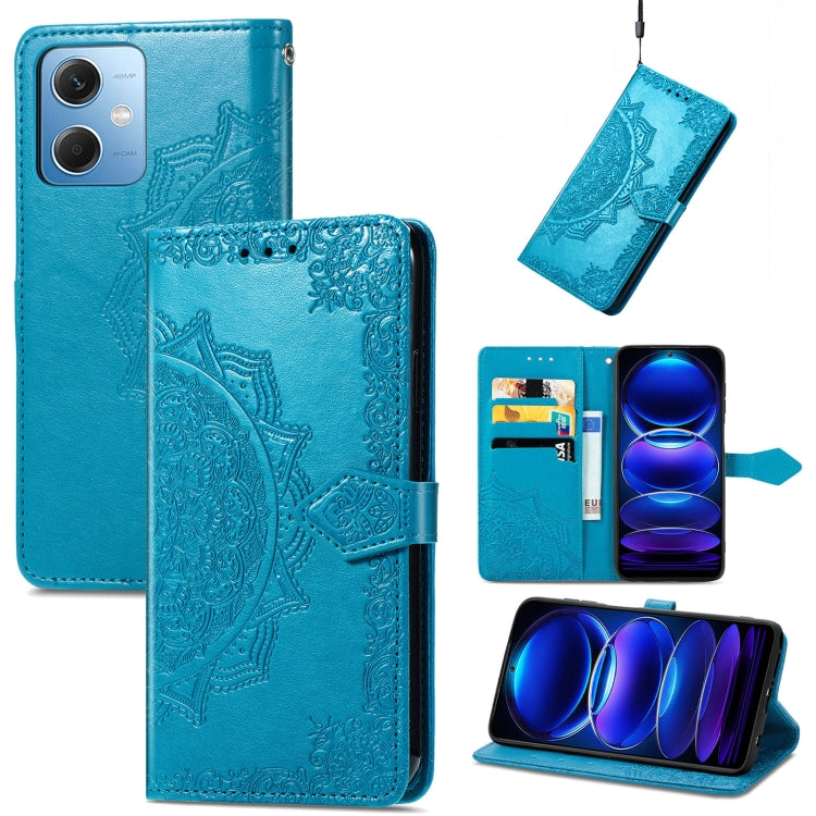 Mandala Flower Embossed Leather Phone Case, For Xiaomi 13, For Xiaomi Redmi Note 12 5G, For Xiaomi Redmi Note 12 Pro 5G, For Xiaomi Redmi Note 12 Pro+ China, For Xiaomi 13 Pro, For Xiaomi Redmi Note 12 Discovery, For Xiaomi Redmi Note 12 Explorer
