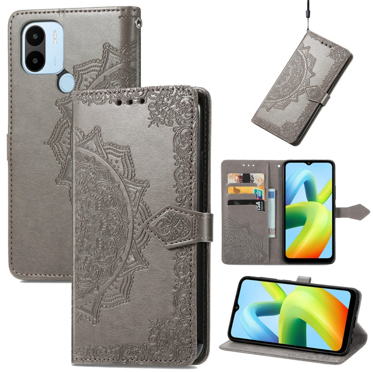 Mandala Flower Embossed Leather Phone Case, For TCL 405, For UMIDIGI A13S, For Xiaomi Poco M5, For ZTE Blade A72 4G, For ZTE Blade V40S, For ZTE Blade V40 Pro, For Xiaomi Redmi A1+, For Huawei Mate 50 Pro