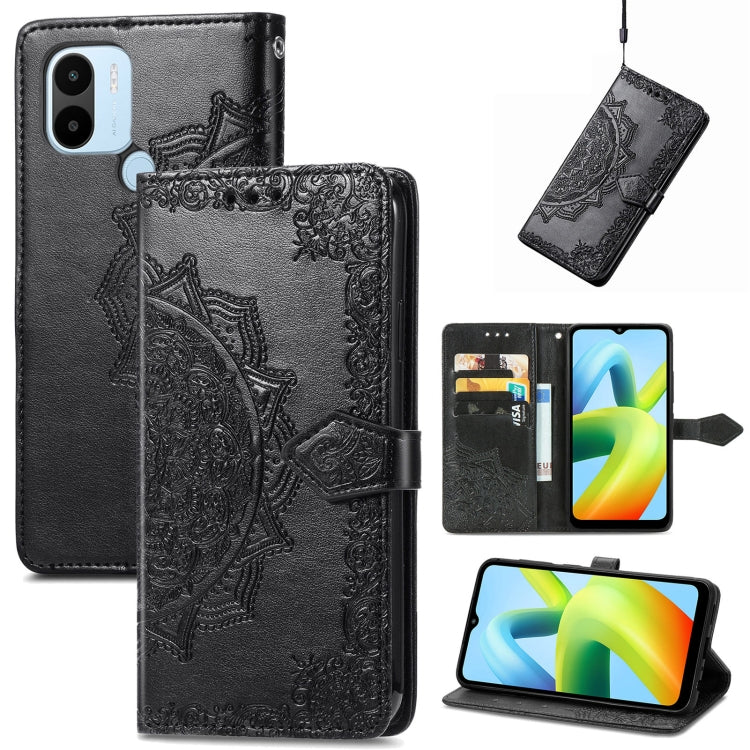 Mandala Flower Embossed Leather Phone Case, For TCL 405, For UMIDIGI A13S, For Xiaomi Poco M5, For ZTE Blade A72 4G, For ZTE Blade V40S, For ZTE Blade V40 Pro, For Xiaomi Redmi A1+, For Huawei Mate 50 Pro