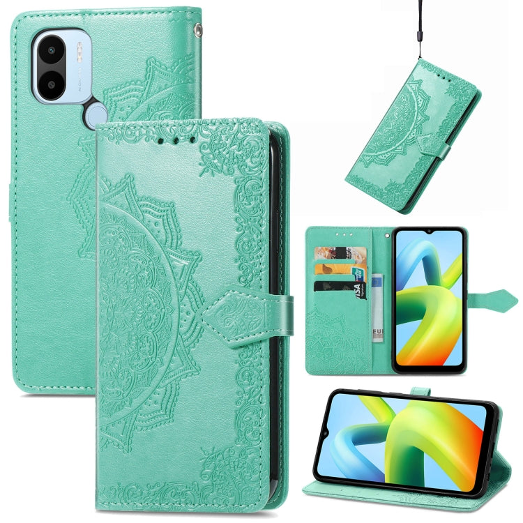 Mandala Flower Embossed Leather Phone Case, For TCL 405, For UMIDIGI A13S, For Xiaomi Poco M5, For ZTE Blade A72 4G, For ZTE Blade V40S, For ZTE Blade V40 Pro, For Xiaomi Redmi A1+, For Huawei Mate 50 Pro