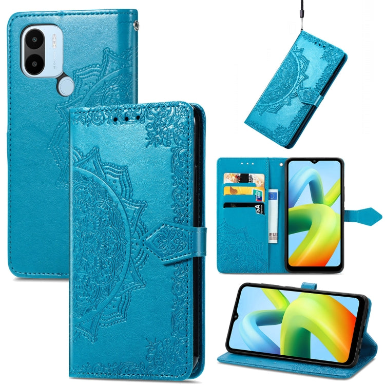 Mandala Flower Embossed Leather Phone Case, For TCL 405, For UMIDIGI A13S, For Xiaomi Poco M5, For ZTE Blade A72 4G, For ZTE Blade V40S, For ZTE Blade V40 Pro, For Xiaomi Redmi A1+, For Huawei Mate 50 Pro