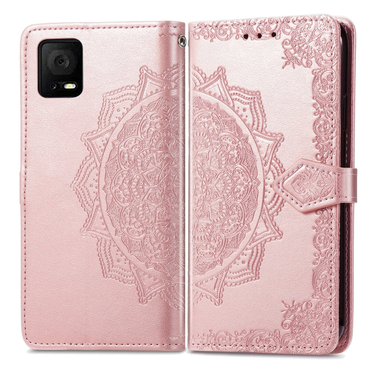 Mandala Flower Embossed Leather Phone Case, For TCL 405, For UMIDIGI A13S, For Xiaomi Poco M5, For ZTE Blade A72 4G, For ZTE Blade V40S, For ZTE Blade V40 Pro, For Xiaomi Redmi A1+, For Huawei Mate 50 Pro