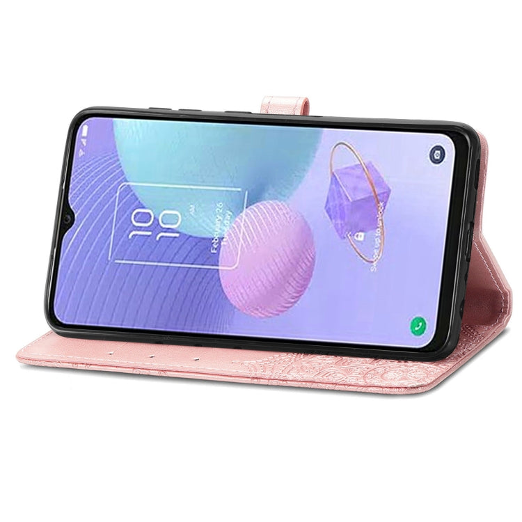 Mandala Flower Embossed Leather Phone Case, For TCL 405, For UMIDIGI A13S, For Xiaomi Poco M5, For ZTE Blade A72 4G, For ZTE Blade V40S, For ZTE Blade V40 Pro, For Xiaomi Redmi A1+, For Huawei Mate 50 Pro