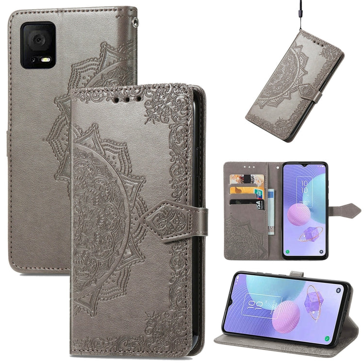 Mandala Flower Embossed Leather Phone Case, For TCL 405, For UMIDIGI A13S, For Xiaomi Poco M5, For ZTE Blade A72 4G, For ZTE Blade V40S, For ZTE Blade V40 Pro, For Xiaomi Redmi A1+, For Huawei Mate 50 Pro