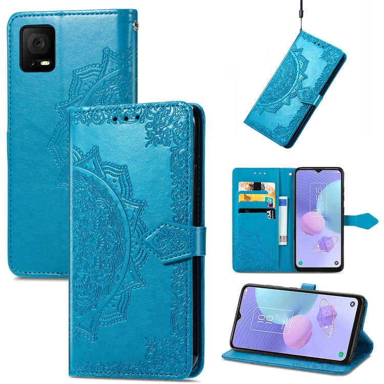 Mandala Flower Embossed Leather Phone Case, For TCL 405, For UMIDIGI A13S, For Xiaomi Poco M5, For ZTE Blade A72 4G, For ZTE Blade V40S, For ZTE Blade V40 Pro, For Xiaomi Redmi A1+, For Huawei Mate 50 Pro