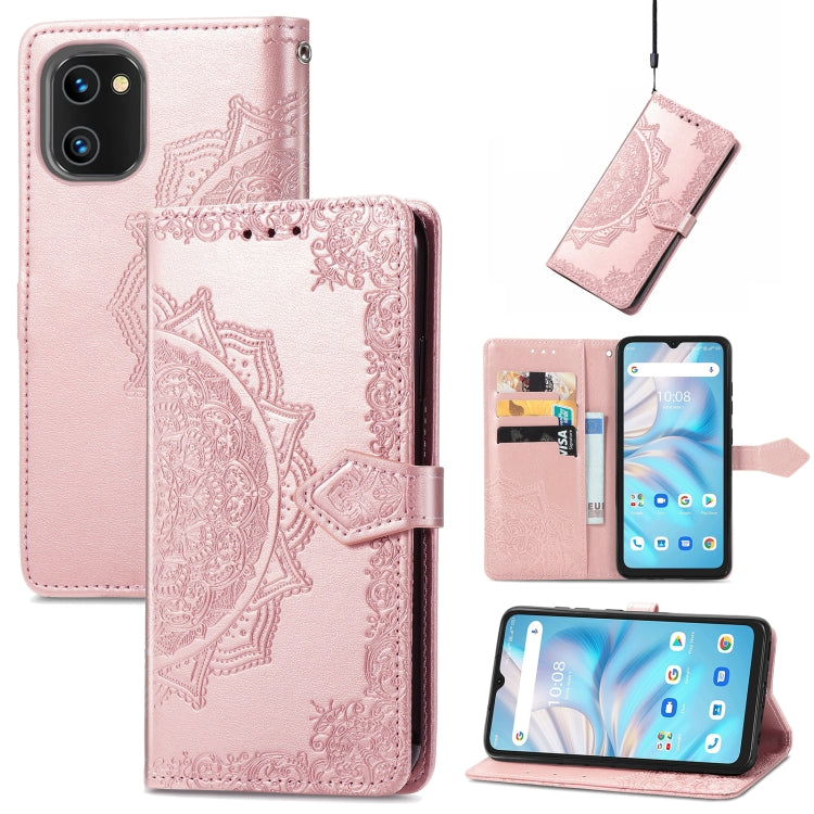Mandala Flower Embossed Leather Phone Case, For TCL 405, For UMIDIGI A13S, For Xiaomi Poco M5, For ZTE Blade A72 4G, For ZTE Blade V40S, For ZTE Blade V40 Pro, For Xiaomi Redmi A1+, For Huawei Mate 50 Pro