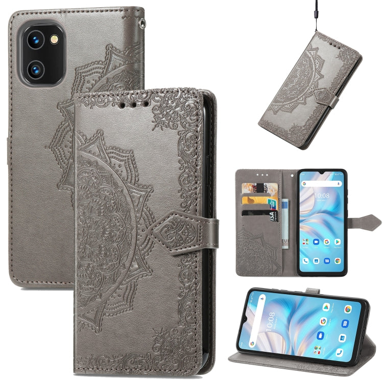 Mandala Flower Embossed Leather Phone Case, For TCL 405, For UMIDIGI A13S, For Xiaomi Poco M5, For ZTE Blade A72 4G, For ZTE Blade V40S, For ZTE Blade V40 Pro, For Xiaomi Redmi A1+, For Huawei Mate 50 Pro