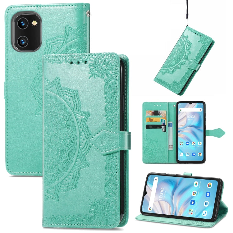 Mandala Flower Embossed Leather Phone Case, For TCL 405, For UMIDIGI A13S, For Xiaomi Poco M5, For ZTE Blade A72 4G, For ZTE Blade V40S, For ZTE Blade V40 Pro, For Xiaomi Redmi A1+, For Huawei Mate 50 Pro