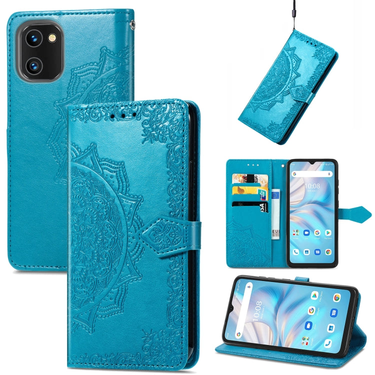 Mandala Flower Embossed Leather Phone Case, For TCL 405, For UMIDIGI A13S, For Xiaomi Poco M5, For ZTE Blade A72 4G, For ZTE Blade V40S, For ZTE Blade V40 Pro, For Xiaomi Redmi A1+, For Huawei Mate 50 Pro